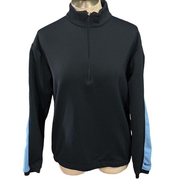 Nike Fit Therma Golf Men’s 1/4 Zip Front Pullover Navy w/ Stripe Size Medium EUC - Picture 5 of 5